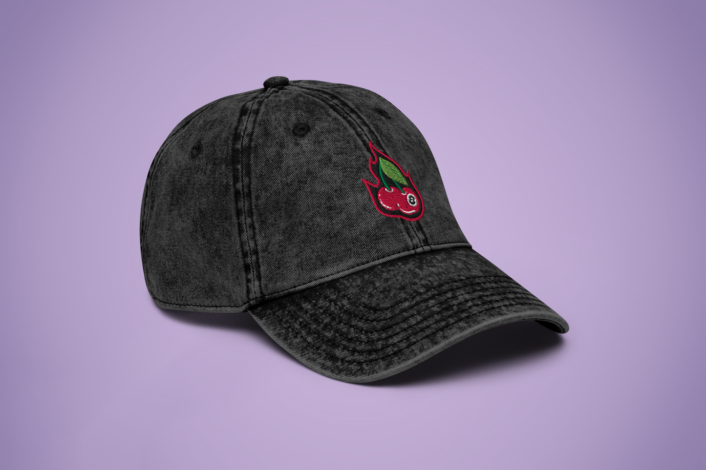 Cherry Bomb 8Ball Vintage Cotton Twill Cap