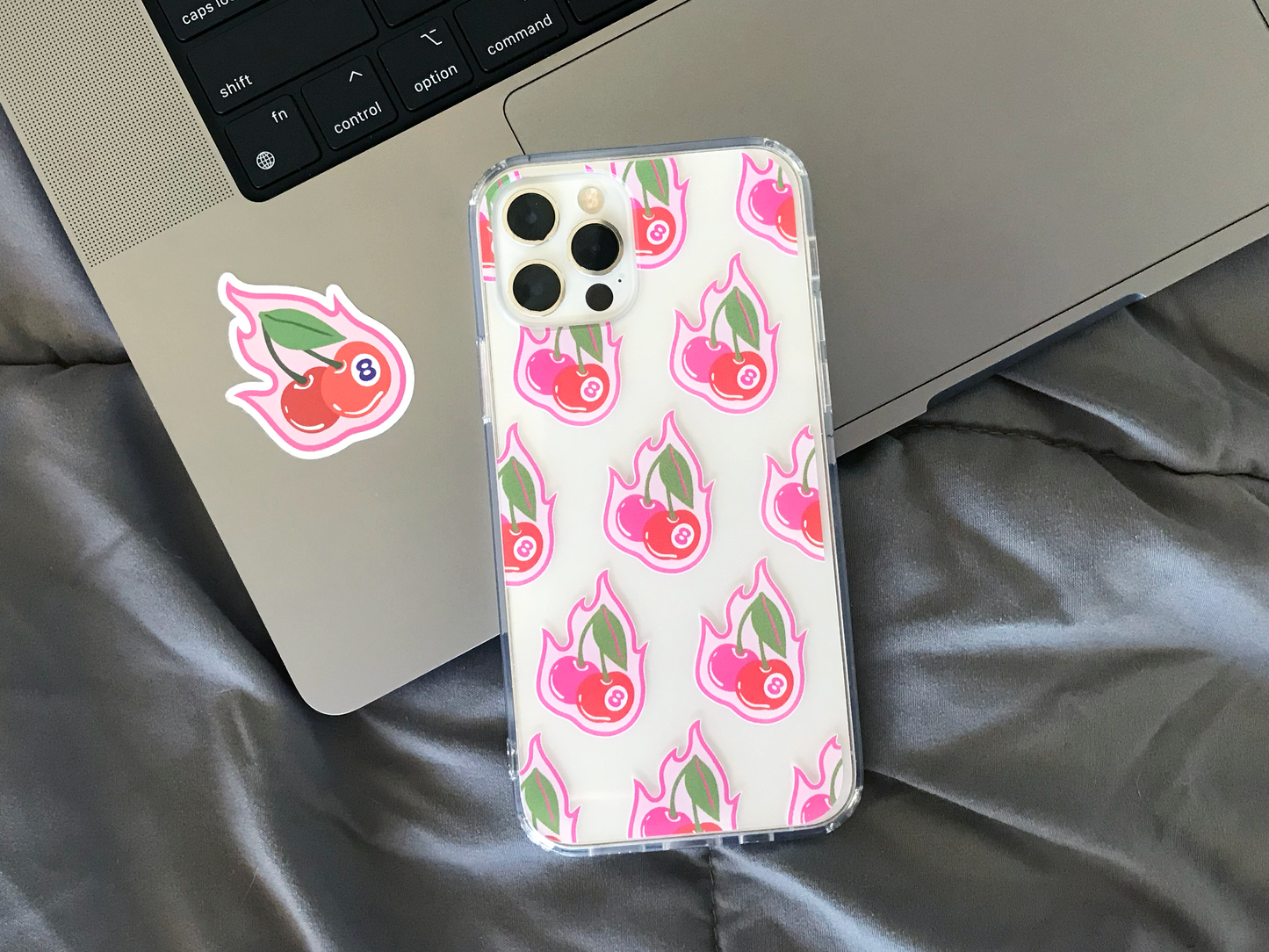 Cherry Bomb Clear Phone Case | available in all styles for iPhone