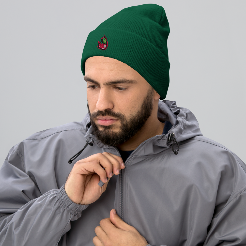 Cherry Bomb 8Ball Embroidered Cuffed Beanie
