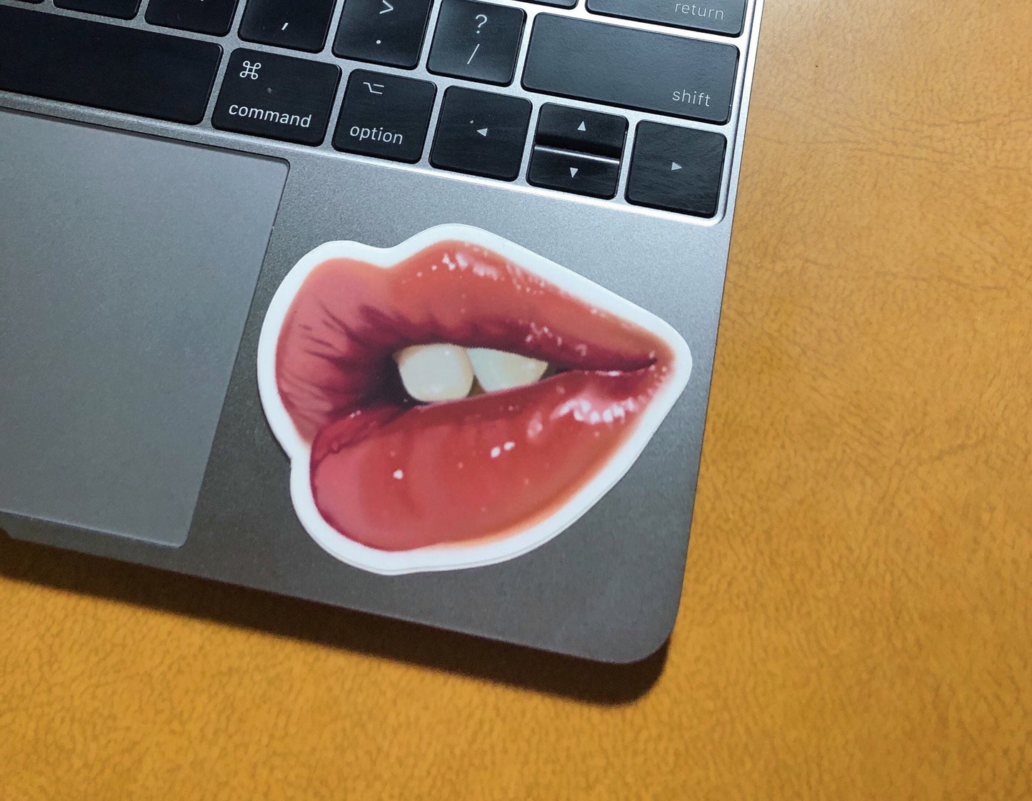 Cherry Lipstick Matte Vinyl Sticker