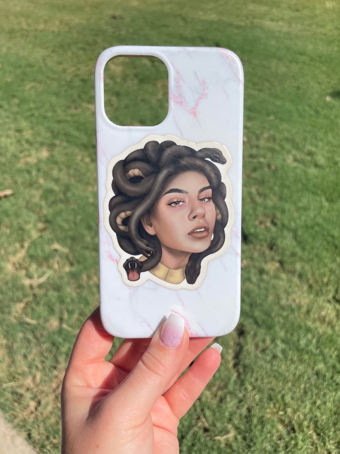 Medusa Illustrated Matte Vinyl Sticker