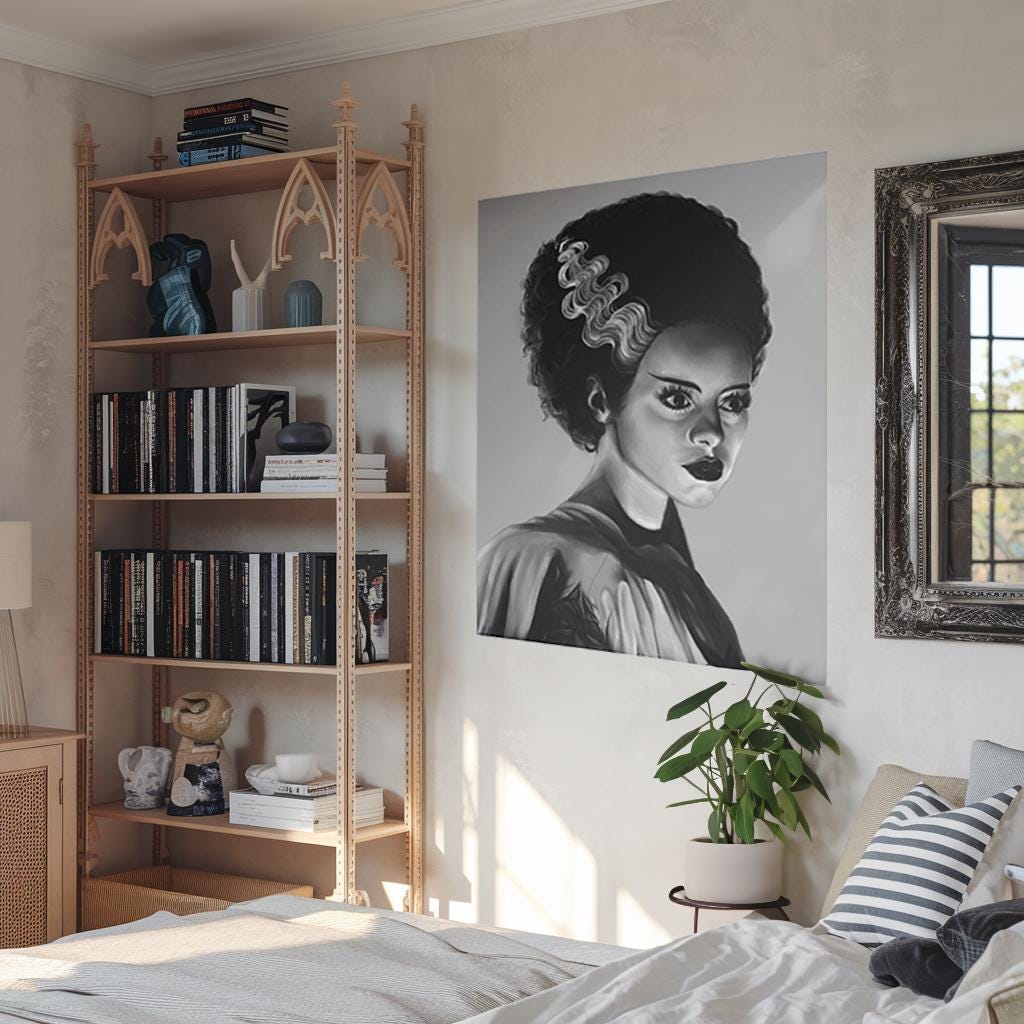 Bride of Frankenstein | Elsa Lanchester | Matte Digital Illustration Poster Print