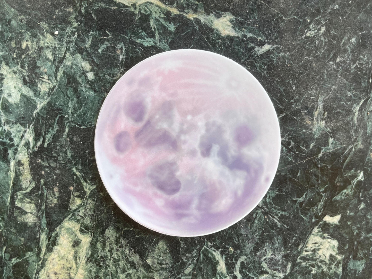 Pastel Full Moon Matte Vinyl Sticker