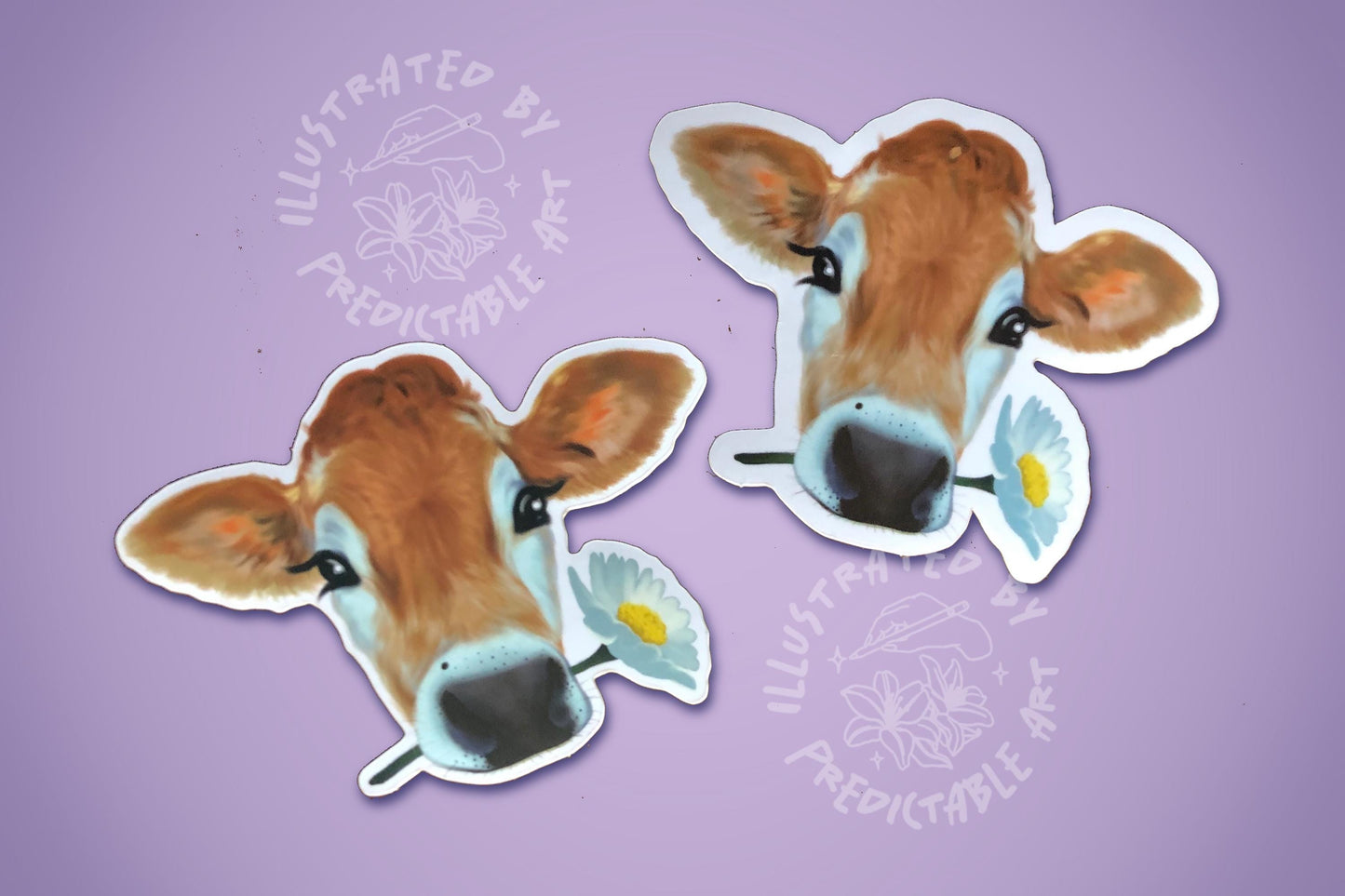 Daisy Cow Vinyl Sticker | available in Shiny Gloss & Matte finish