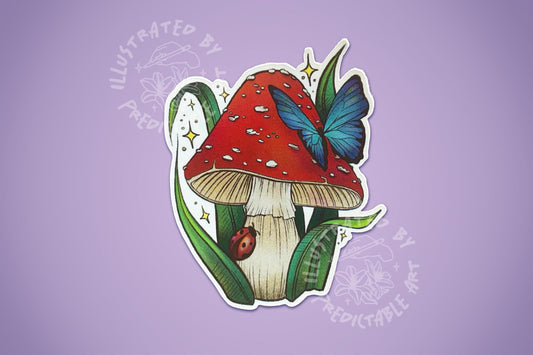 Mushroom Magic Matte Vinyl Sticker | Original Artwork Illustration