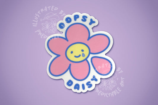 Oopsy Daisy | Illustrated Matte Vinyl Sticker | available in Clear & Classic White trim