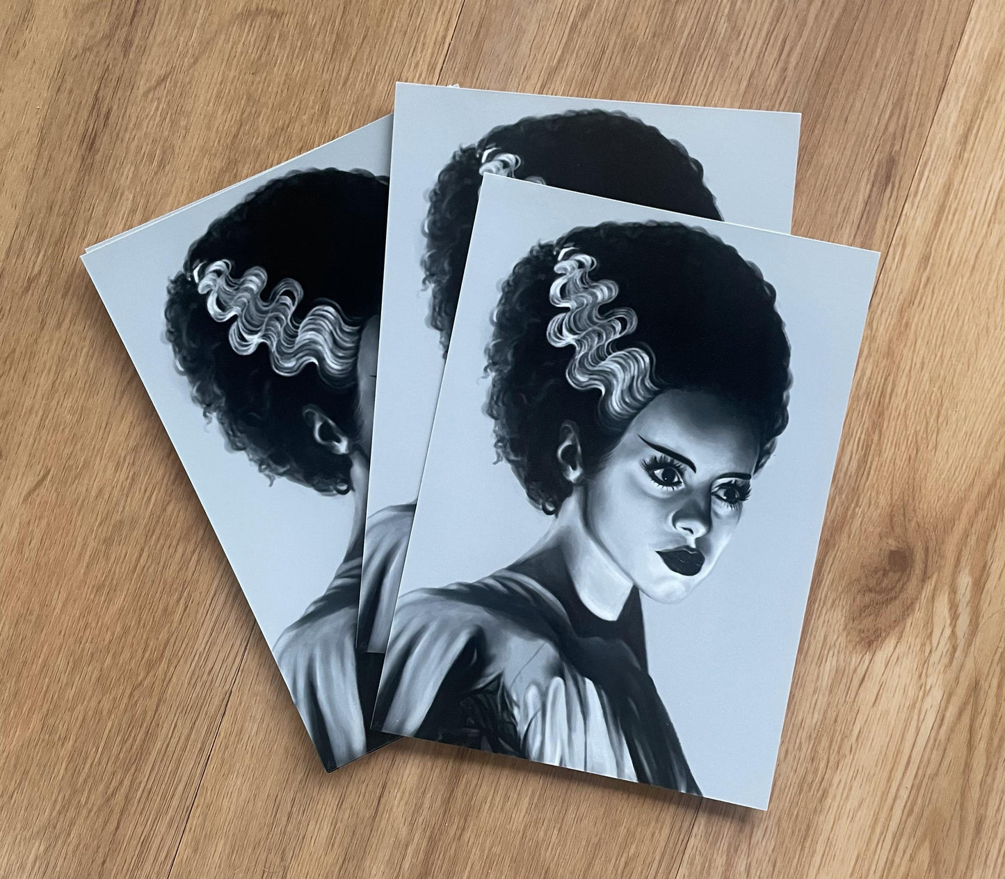Bride of Frankenstein Elsa Lanchester Portrait | Digital Art Glossy Photo Print