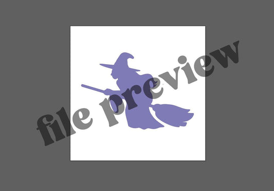 Witch Silhouette | Halloween Vector Illustration SVG file
