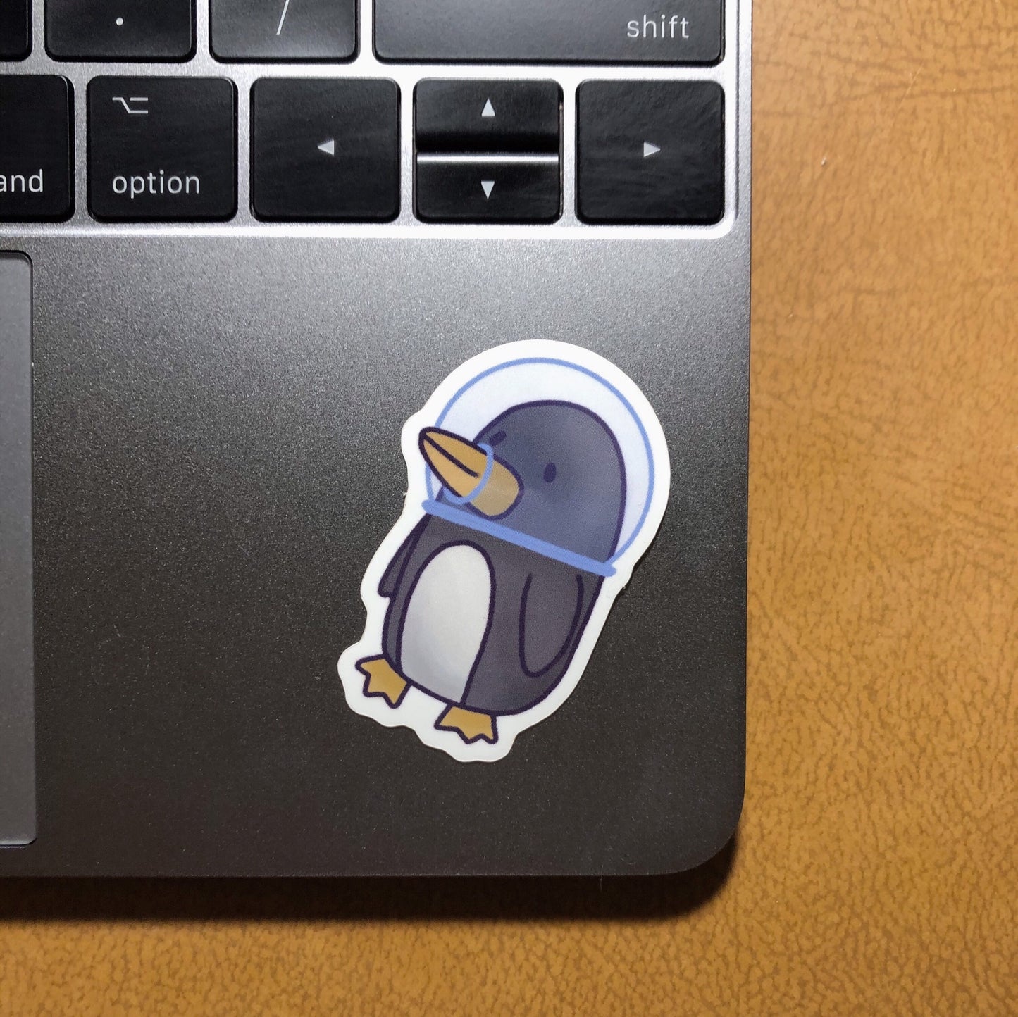 Space Penguin Astronaut Doodle | 2" Glossy Laminated Vinyl Sticker