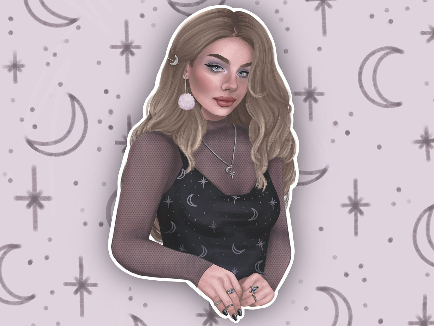 Witchy Girl | 3" Illustrated Matte Vinyl Sticker