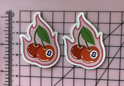 Cherry Bomb Mini Vinyl Sticker | available in Shiny Gloss & Matte finish