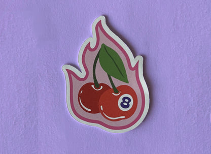Cherry Bomb Mini Vinyl Sticker | available in Shiny Gloss & Matte finish