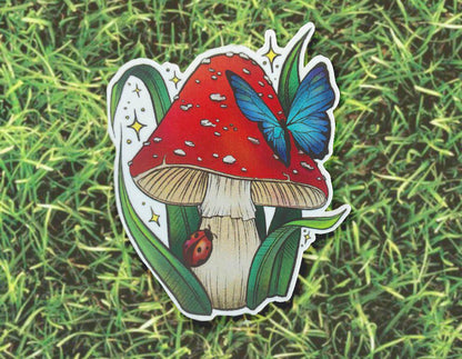 Mushroom Magic | 3" Illustrated Matte Vinyl Sticker