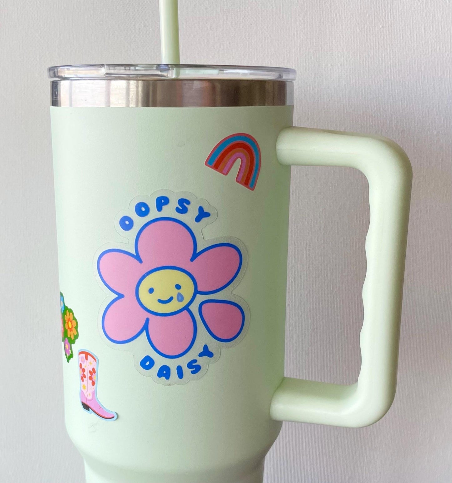 Oopsy Daisy | Illustrated Matte Vinyl Sticker | available in Clear & Classic White trim