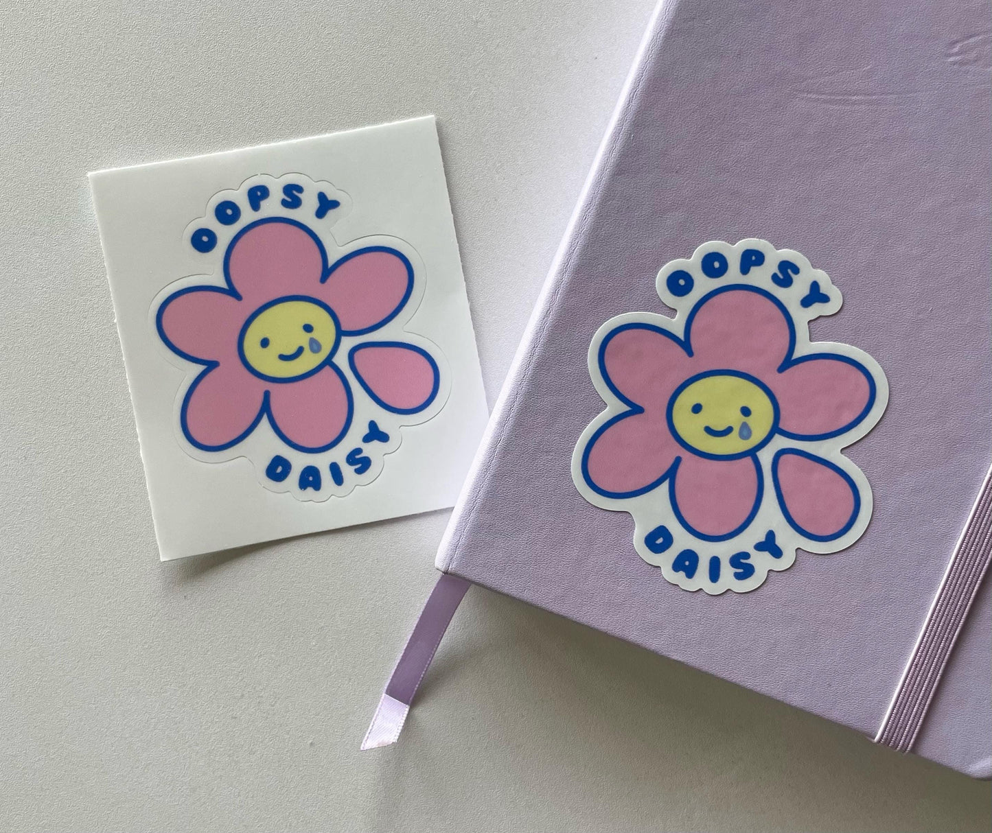 Oopsy Daisy | Illustrated Matte Vinyl Sticker | available in Clear & Classic White trim