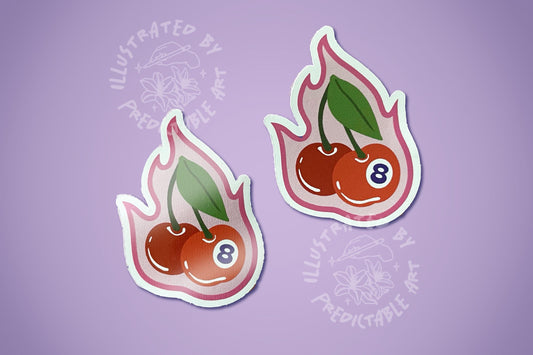 Cherry Bomb Mini Vinyl Sticker | available in Shiny Gloss & Matte finish