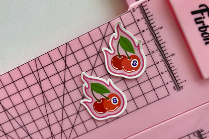 Cherry Bomb Mini Vinyl Sticker | available in Shiny Gloss & Matte finish