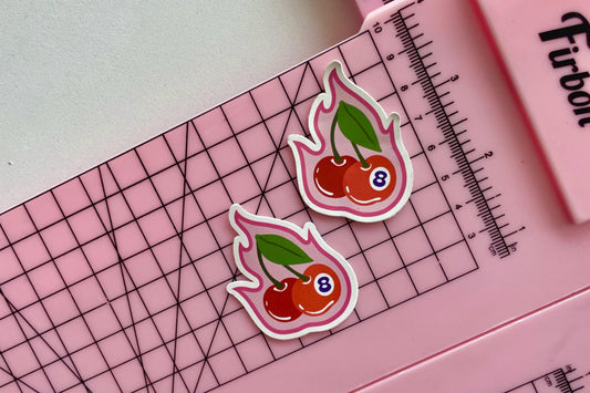 Cherry Bomb Mini Vinyl Sticker | available in Shiny Gloss & Matte finish