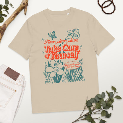 Please Take Care of Yourself Illustrated Graphic Tee | 100% Cotton Unisex Fit