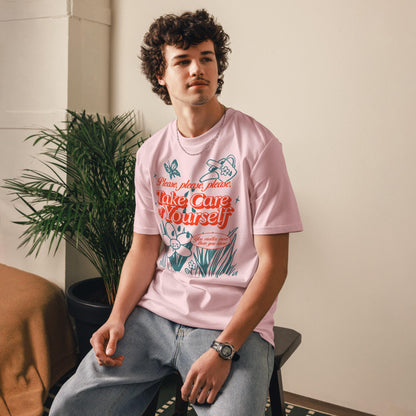 Please Take Care of Yourself Illustrated Graphic Tee | 100% Cotton Unisex Fit