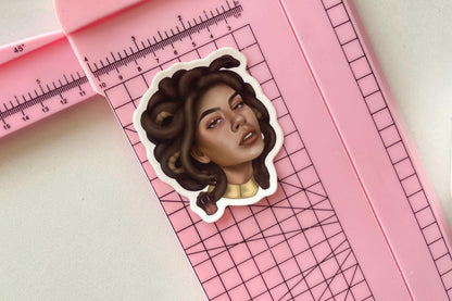 Medusa 3" Illustrated Matte Vinyl Sticker | Greek Mythology Illustration