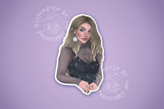Witchy Girl Vinyl Sticker | Original Illustration