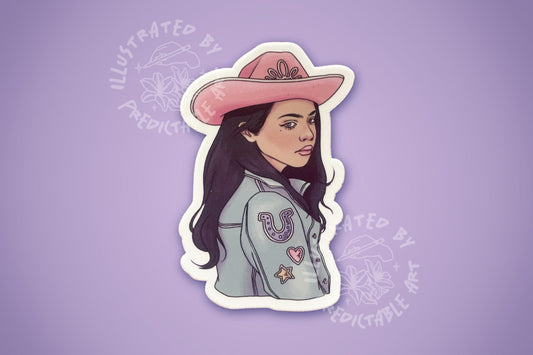 Moody Cowgirl Vinyl Sticker