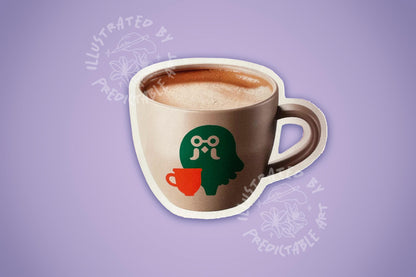 Brewster's Coffee Mug from The Roost | Animal Crossing-Inspired Matte Vinyl Sticker