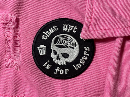 Chat GPT is for Losers | Embroidered Circle Patch