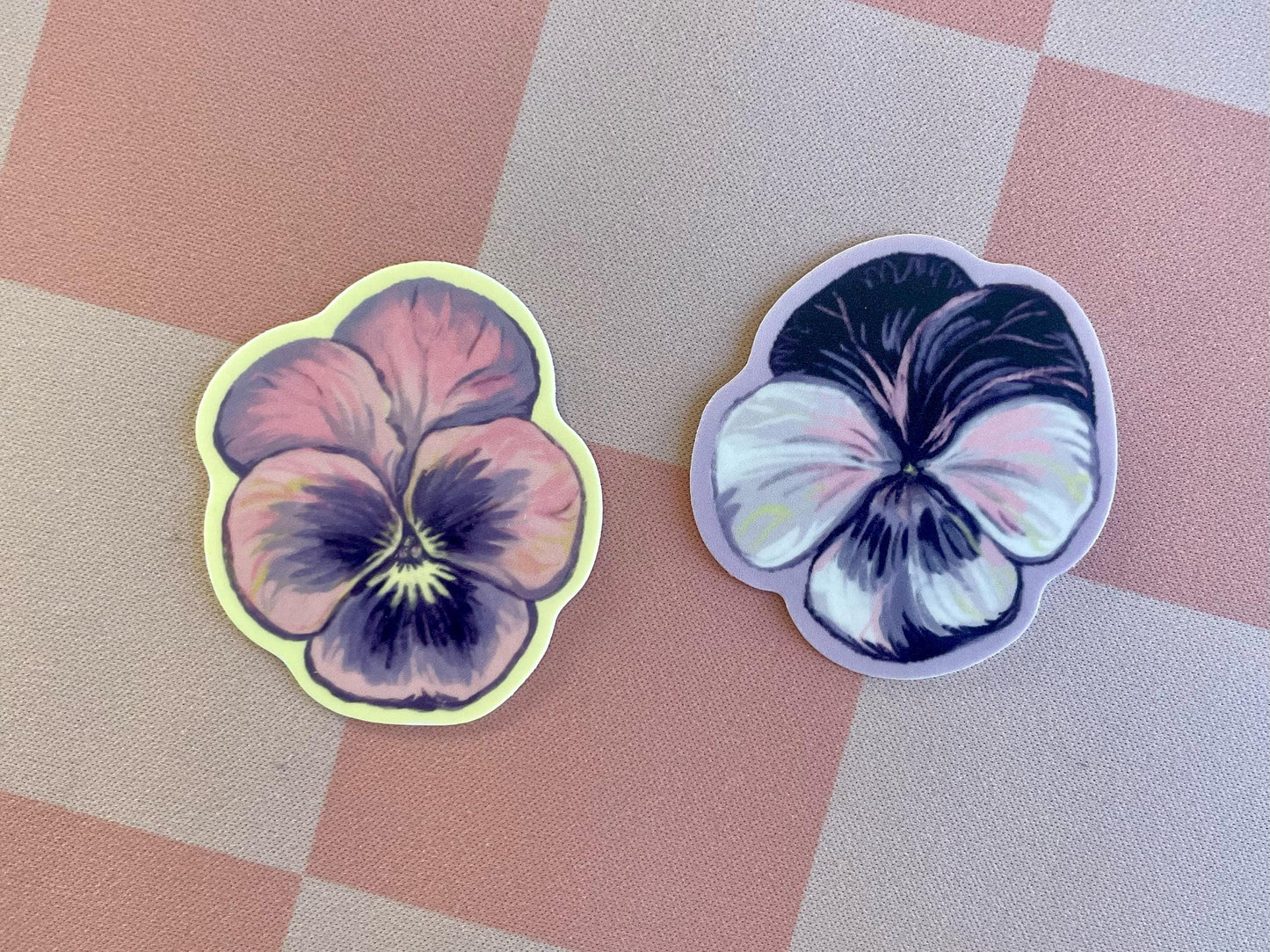 Purple Pansies | 2" Illustrated Matte Vinyl Stickers