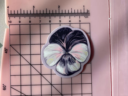 Purple Pansies | 2" Illustrated Matte Vinyl Stickers